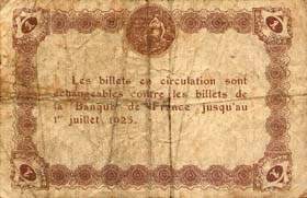 Billet de la Chambre de Commerce d'Epinal - 1 franc - délibération du 25 juin 1921