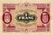 Billet de la Chambre de Commerce de Gray & Vesoul - 1 franc - délibération du 30 novembre 1920 - série 59