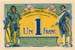 Billet de la Chambre de Commerce de Grenoble - 1 franc avec nom du graveur - série 38