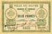 Billet de la Ville du Havre et Chambre de Commerce du Havre - 2 francs - 1915 - numéro 000,088