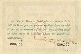 Billet de la Ville du Havre et Chambre de Commerce du Havre - 2 francs - 1915