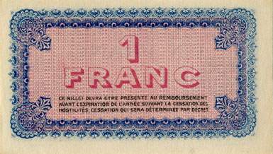 Billet de la Chambre de Commerce de Lyon - 1 franc - délibération du 27 mars 1918 - 6ème série - n° 0,995