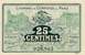 Billet de la Chambre de Commerce du Mans - 25 centimes - 24 janvier 1922