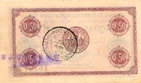 Billet de la Chambre de Commerce de Montluçon - Gannat - 50 centimes - délibération du 12 avril 1920