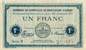 Billet de la Chambre de Commerce de Montluçon - Gannat - 1 franc - Autorisation Ministérielle du 28 février 1917 - numéro avec point