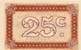 Billet de la Chambre de Commerce de Nancy - 25 centimes - sans date - imprimerie Berger-Levrault - sans filigrane