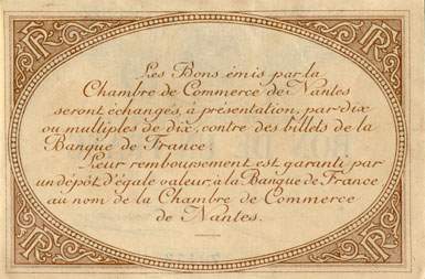 Billet de la Chambre de Commerce de Nantes - 1 franc - sans date de remboursement - avec lettre de série D - n° 70153