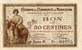 Billet de la Chambre de Commerce de Narbonne - 50 centimes - délibération du 2 octobre 1919 - série R
