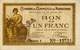 Billet de la Chambre de Commerce de Narbonne - 1 franc - délibération du 12 juillet 1917 - série I