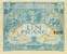 Billet de la Chambre de Commerce de Nmes - 1 franc - dlibration du 4 juin 1915 - 1915-1920 - numro en bleu - srie 44