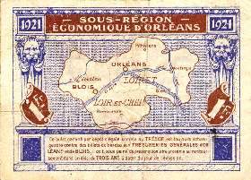 Billet des Chambres de Commerce d'Orléans et de Blois - 1 franc - 15 mai 1921 - 2ème émission