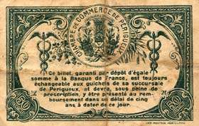 Billet de la Chambre de Commerce de Périgueux - 50 centimes - 1er octobre 1915
