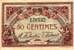Billet de la Chambre de Commerce de Périgueux - 50 centimes - 24 juin 1916