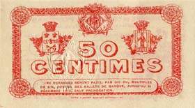 Billet de la Chambre de Commerce de Perpignan - 50 centimes - délibération du 24 juin 1915 - série H