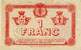 Billet de la Chambre de Commerce de Perpignan - 1 franc - délibération du 24 juin 1915 - série J