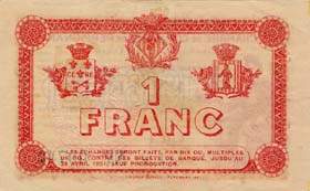 Billet de la Chambre de Commerce de Perpignan - 1 franc - délibération du 28 avril 1916