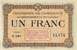 Billet des Chambres de Commerce du dpartement du Puy-de-Dme - 1 franc - remboursable jusqu'au 1er janvier 1920 - srie U 121 - largeur 10mm
