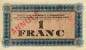 Billet de la Chambre de Commerce de Roanne - 1 franc - délibération du 28 juin 1915 - spécimen annulé