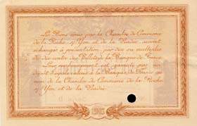 Billet de la Chambre de Commerce de La Roche-sur-Yon & de la Vendée - 50 centimes - émission de 1915 - spécimen série D