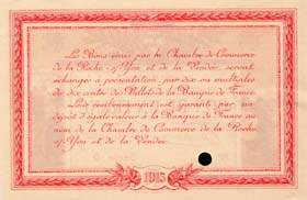 Billet de la Chambre de Commerce de La Roche-sur-Yon & de la Vendée - 1 franc - émission de 1915 - spécimen série D