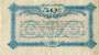 Billet de la Chambre de Commerce de Tarbes - 50 centimes - délibération du 23 septembre 1917 - série IV - numéro 150515