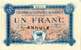 Billet de la Chambre de Commerce de Tarbes - 1 franc - délibération du 7 février 1915 - série III - spécimen annulé
