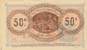 Billet de la Chambre de Commerce de Toulouse - 50 centimes - délibération du 6 novembre 1914 - série IV - spécimen annulé