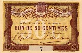 Billet de la Chambre de Commerce du Tréport - 50 centimes - deuxième émission