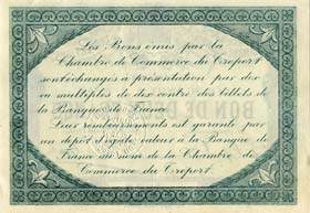 Billet de la Chambre de Commerce du Tréport - 2 francs - série B - sans numéro d'émission