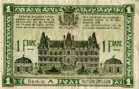 Billet de la Chambre de Commerce de Tulle et Ussel 1 franc - s�rie A - huiti�me �mission - num�ro 003,184