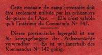 Bon de 20 francs - Commando 142 - Etabts A.Olier - Clermont-Ferrand - dos