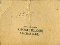 Bon pour 4 kilos de Pain - Boulangerie Samuel Bouchilloux - Lauzun (Lot-et-Garonne - 47) - dos