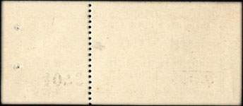 Bon de nécessité de Moulins - O. P. G. (Officiers Prisonniers de Guerre) - C. M. N° 38 823 P. G. du 15 Mai 1916 - n° 4072 - 25 centimes (avec talon) - dos
