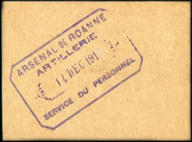 Dos du bon avec cachet Service du Personnel et date