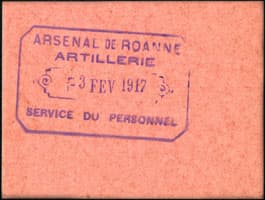 Dos du bon avec cachet Service du Personnel et date