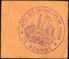 Bon de 1 franc - n� 17,549 - 13me R�gion - Prisonniers de Guerre - Roanne (Loire - 42) - dos