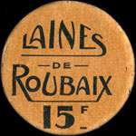 Bon de 15 francs - Laines de Roubaix - Roubaix - dos