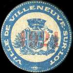 Bon de 10 centimes 1917 surchargé 1921 - Ville de Villeneuve-sur-Lot - face