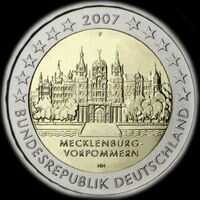 Allemagne 2007 - Mecklembourg-Poméranie: Château de Schwerin - 2 euro commémorative