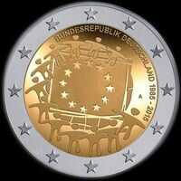 Allemagne 2015 - 30 ans du drapeau de l'UE - 2 euro commémorative