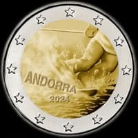 Andorre 2024 - 100 ans de ski  Andorre - 2 euro commmorative