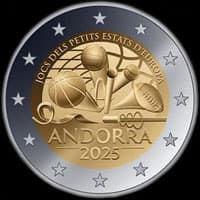 Andorre 2025 - Jeux des Petits Etats Europ�ens - 2 euro comm�morative