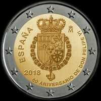 Espagne 2018 - 50 ans du roi Felipe VI - 2 euro commémorative