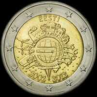 Estonie 2012 - 10 ans de circulation de l'euro - 2 euro commémorative