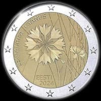 Estonie 2024 - Le Bleuet, fleur nationale - 2 euro commémorative