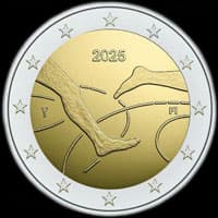 Finlande 2025 - 100 ans des comp�titions internationales d'athl�tisme Finlande-Su�de - 2 euro comm�morative