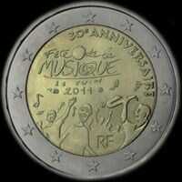 France 2011 - 30 ans de la Fête de la Musique - 2 euro commémorative