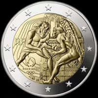 France 2024 - Jeux Olympiques 2024 - Hercule pratiquant la lutte - 2 euro commémorative