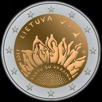 Lituanie 2023 - Ensemble avec l'Ukraine - 2 euro commémorative