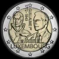 Luxembourg 2018 - 175 ans de la mort du Grand-Duc Guillaume I - 2 euro commémorative